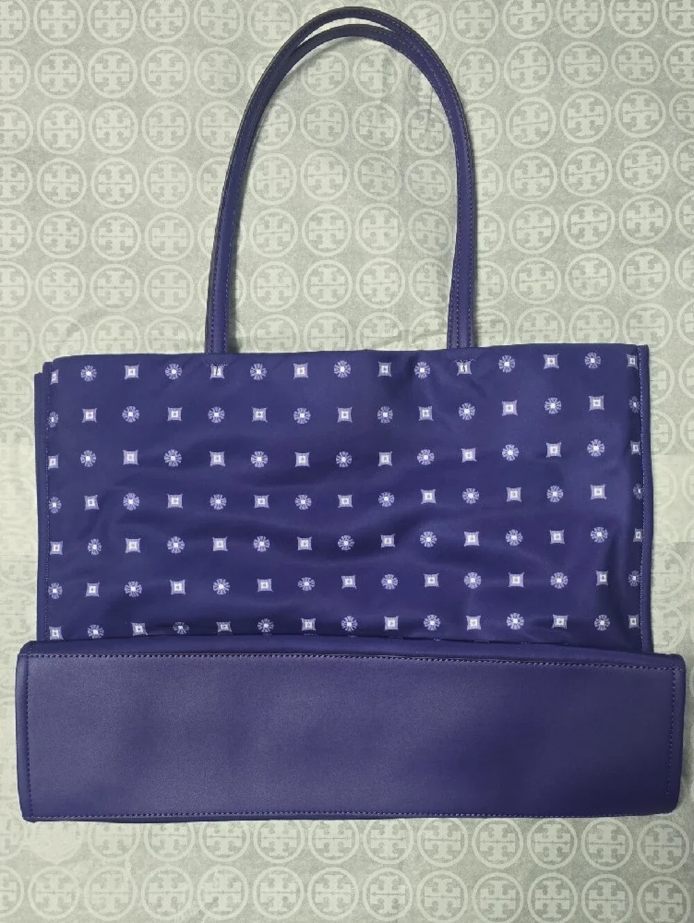 Tory Burch Purple Logo Medallion Tote